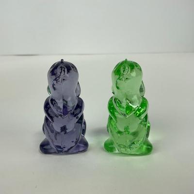 -227- VIKING | Green & Purple Small Rabbit Figures