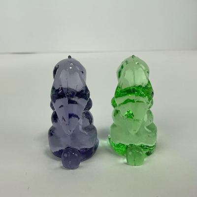 -227- VIKING | Green & Purple Small Rabbit Figures