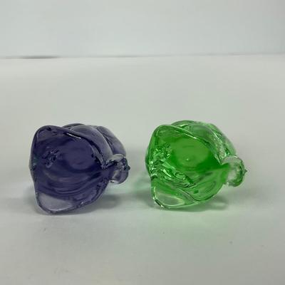 -227- VIKING | Green & Purple Small Rabbit Figures