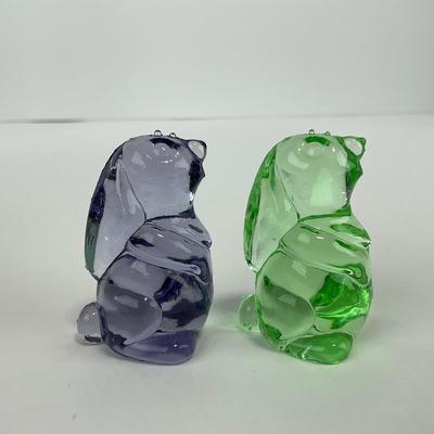 -227- VIKING | Green & Purple Small Rabbit Figures