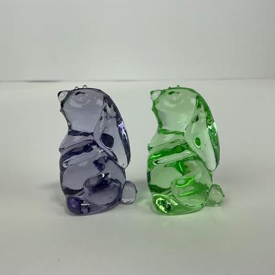 -227- VIKING | Green & Purple Small Rabbit Figures