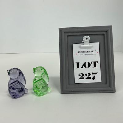 -227- VIKING | Green & Purple Small Rabbit Figures