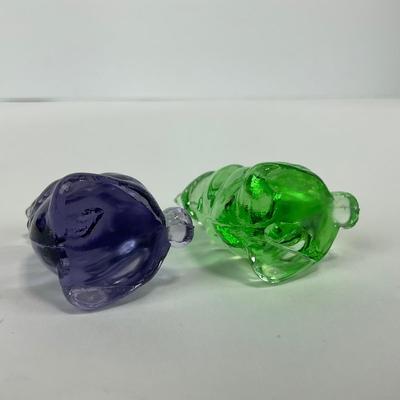 -227- VIKING | Green & Purple Small Rabbit Figures