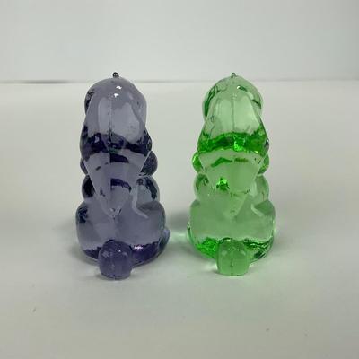 -227- VIKING | Green & Purple Small Rabbit Figures