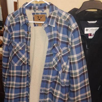 FLANNEL SHIRTS AND COLUMBIA JACKET