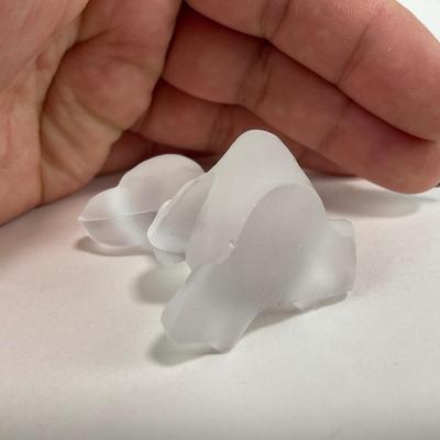 -232- FOSTORIA | Frosted Clear Glass Mini Duckling