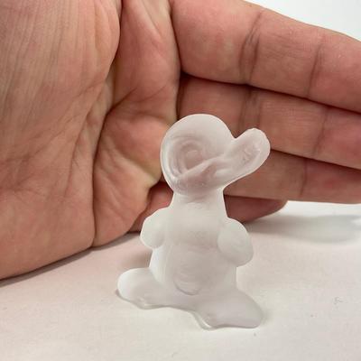 -232- FOSTORIA | Frosted Clear Glass Mini Duckling