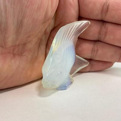 -233- LALIQUE | France Opalescent Angel Fish | Signed