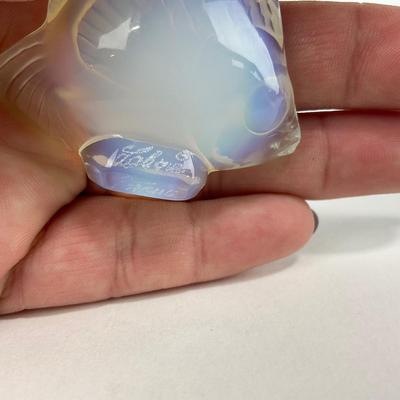 -233- LALIQUE | France Opalescent Angel Fish | Signed