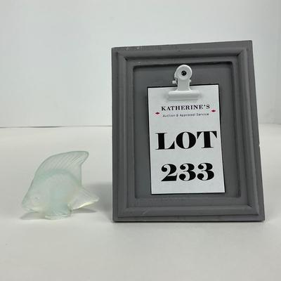 -233- LALIQUE | France Opalescent Angel Fish | Signed