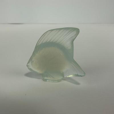 -233- LALIQUE | France Opalescent Angel Fish | Signed