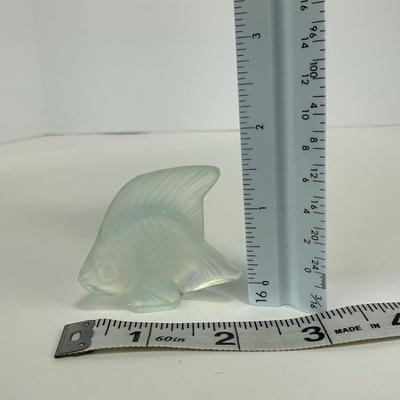 -233- LALIQUE | France Opalescent Angel Fish | Signed