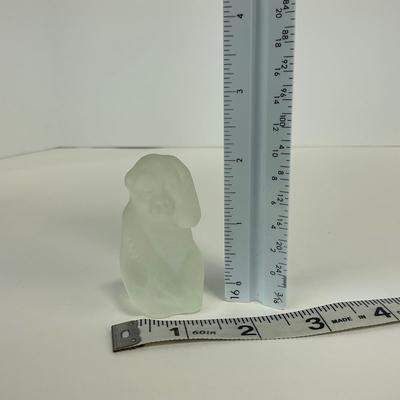 -234- COLLECTIBLE | Frosted Clear Glass Monkey Small Figure
