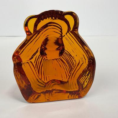 -235- VIKING | See No Evil Amber Monkey Paperweight Figure