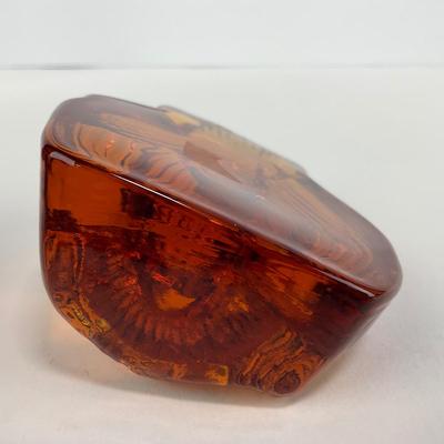 -235- VIKING | See No Evil Amber Monkey Paperweight Figure