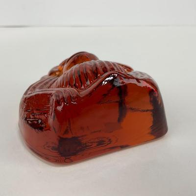 -235- VIKING | See No Evil Amber Monkey Paperweight Figure