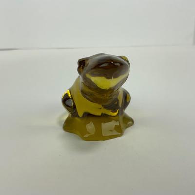 -237- FOSTORIA | Yellow Frog Figure
