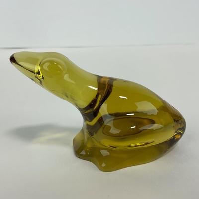 -237- FOSTORIA | Yellow Frog Figure