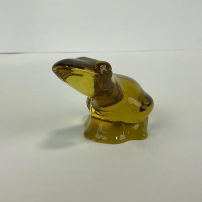 -237- FOSTORIA | Yellow Frog Figure