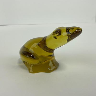 -237- FOSTORIA | Yellow Frog Figure