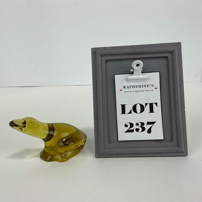 -237- FOSTORIA | Yellow Frog Figure