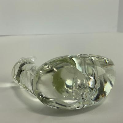 -238- ART GLASS | Clear glass Snail Figure