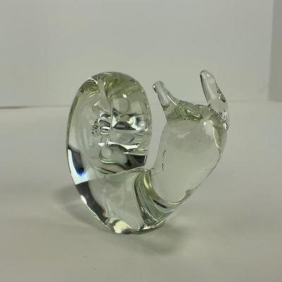 -238- ART GLASS | Clear glass Snail Figure