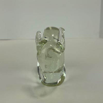 -238- ART GLASS | Clear glass Snail Figure