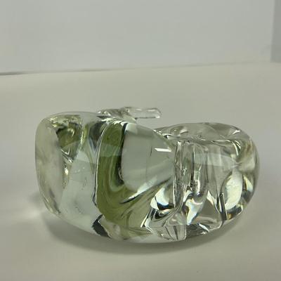 -238- ART GLASS | Clear glass Snail Figure