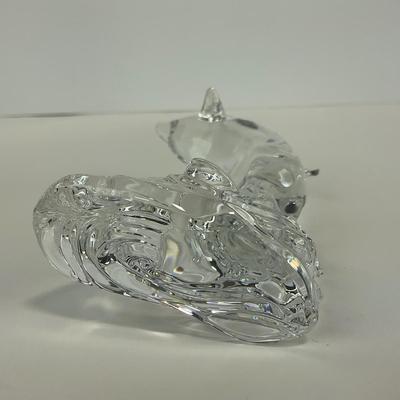 -239- WATERFORD | Clear Glass Dolphin Figure | Marked
