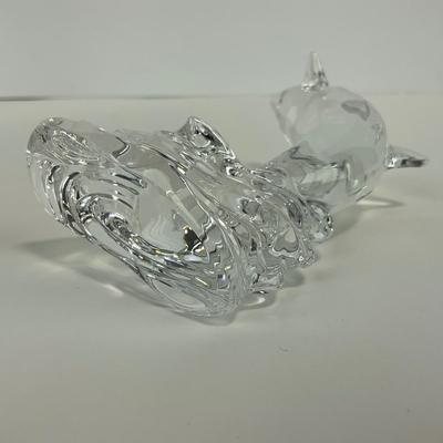 -239- WATERFORD | Clear Glass Dolphin Figure | Marked