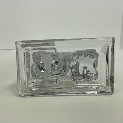 -240- MOSSER | Clear Glass Scotty Dog Bookend