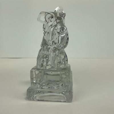 -240- MOSSER | Clear Glass Scotty Dog Bookend