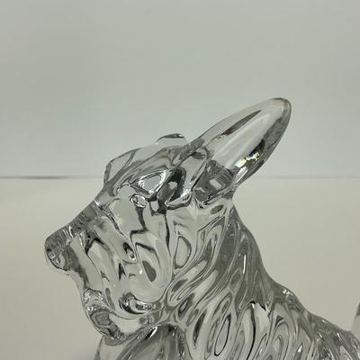 -240- MOSSER | Clear Glass Scotty Dog Bookend
