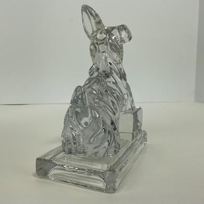 -240- MOSSER | Clear Glass Scotty Dog Bookend