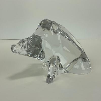 -241- BACCARAT | Crystal Zodiac Boar/Warthog Figure | Marked