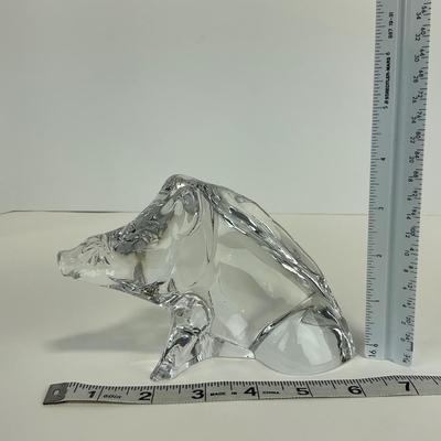 -241- BACCARAT | Crystal Zodiac Boar/Warthog Figure | Marked