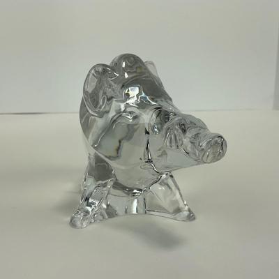 -241- BACCARAT | Crystal Zodiac Boar/Warthog Figure | Marked