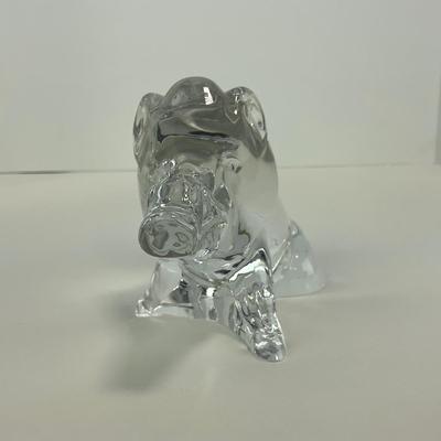 -241- BACCARAT | Crystal Zodiac Boar/Warthog Figure | Marked