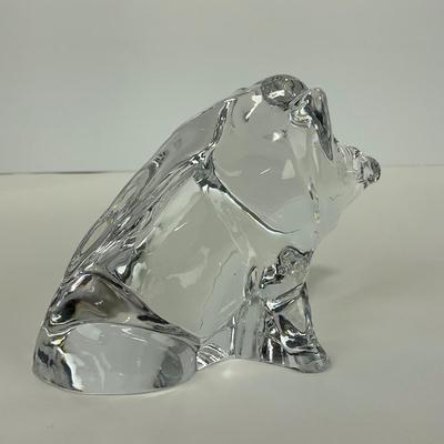 -241- BACCARAT | Crystal Zodiac Boar/Warthog Figure | Marked