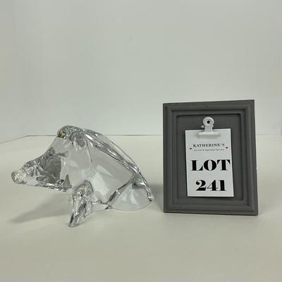 -241- BACCARAT | Crystal Zodiac Boar/Warthog Figure | Marked