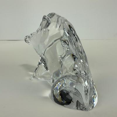 -241- BACCARAT | Crystal Zodiac Boar/Warthog Figure | Marked