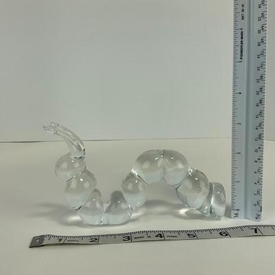 -243- COLLECTIBLE | Clear Glass Worm Figures