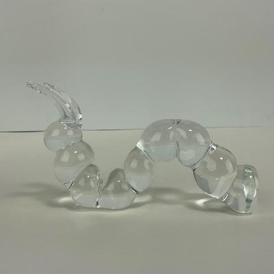 -243- COLLECTIBLE | Clear Glass Worm Figures