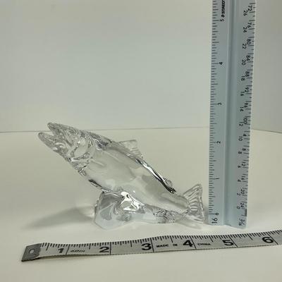 -246- ROYAL COPENHAGEN | Clear Glass Fish Figure | Signed & Stickered