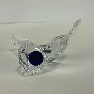 -246- ROYAL COPENHAGEN | Clear Glass Fish Figure | Signed & Stickered