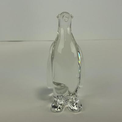 -247- ART GLASS | Clear Glass Penguin Figure