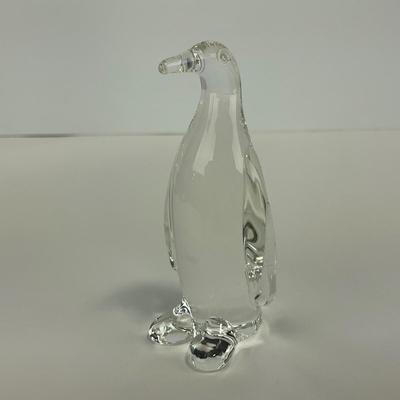 -247- ART GLASS | Clear Glass Penguin Figure