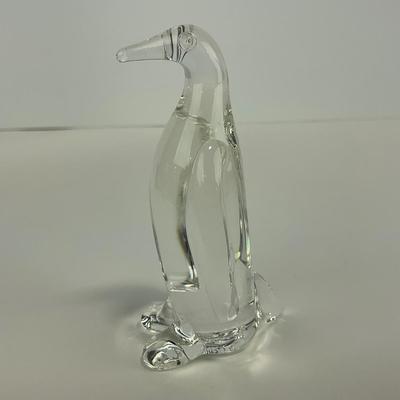 -247- ART GLASS | Clear Glass Penguin Figure