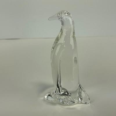 -247- ART GLASS | Clear Glass Penguin Figure